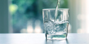 glass of water being poured